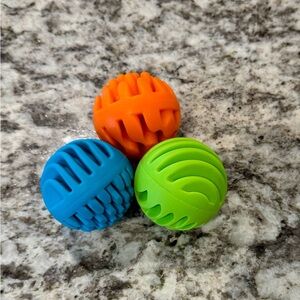 Fat Brain Toys Baby and Toddler Learning Sensory Rollers - set of 3 spheres